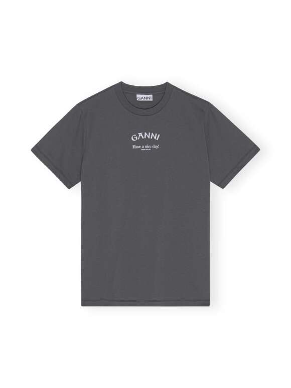 Relaxed T Shirt Med Logo Ganni Shop Nu Gundtoft