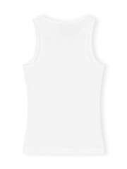 Ganni - RIB TANK TOP HVID