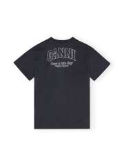 Ganni - RELAXED RHINESTONE T-SHIRT GRÅ