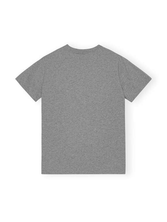Ganni - Grey Basic Jersey Holiday Relaxed T-shirt