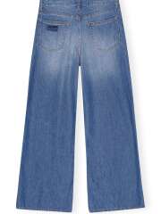 Ganni - Blue Denim Wide Jeans 