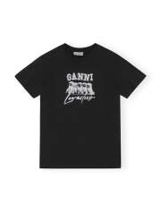 Ganni - Thin Jersey Puppy Love Relaxed T-shirt