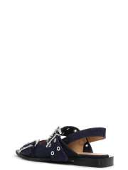 Ganni - Denim Buckle Ballerinaer