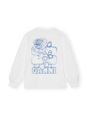 Ganni - FUTURE HEAVY ROSE BLUSE HVID