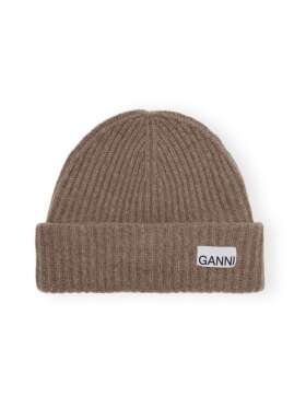 Ganni - STRUCTURED RIB BEANIE