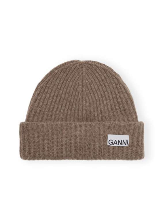 Ganni - STRUCTURED RIB BEANIE