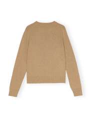 Ganni - CHERRY O-NECK PULLOVER SAFARI