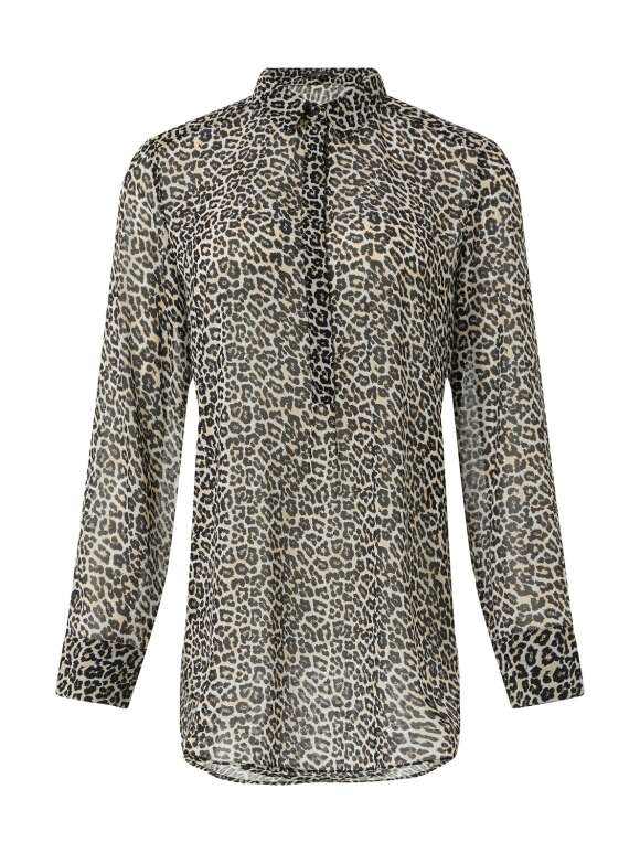 Comma - Chiffon Leopard Bluse 