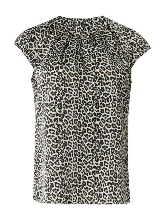 Comma - Smart Leopard Satin Bluse