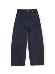 Ganni - Dark Denim Fluffy Wide Jeans