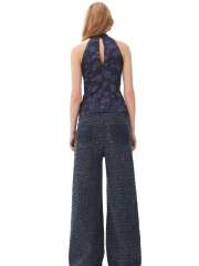 Ganni - Dark Denim Fluffy Wide Jeans