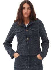 Ganni - Dark Denim Fluffy Blazer