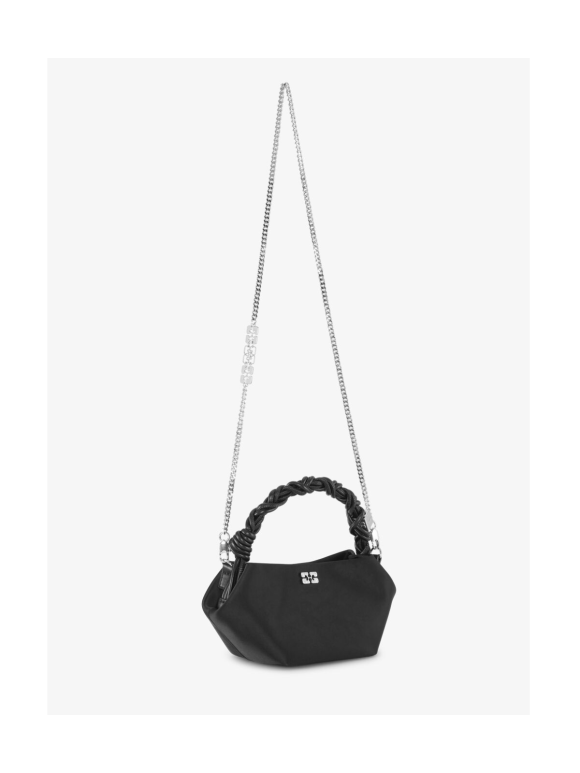 Ganni - SATIN MINI BOU BAG BLACK