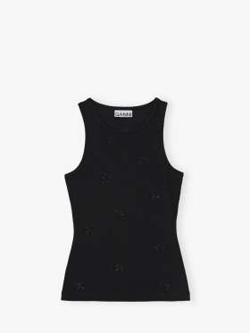 Ganni - Rhinestone Butterfly Tanktop