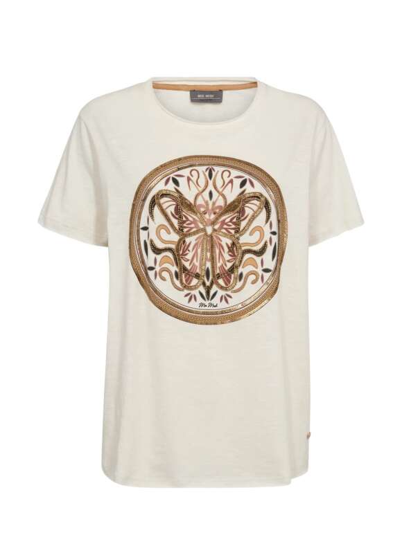 Mos Mosh - FIONA O-SS EMBROIDERY T-SHIRT 