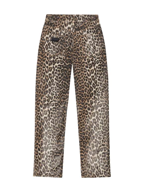 Ganni - Leopard Foil Print Jeans