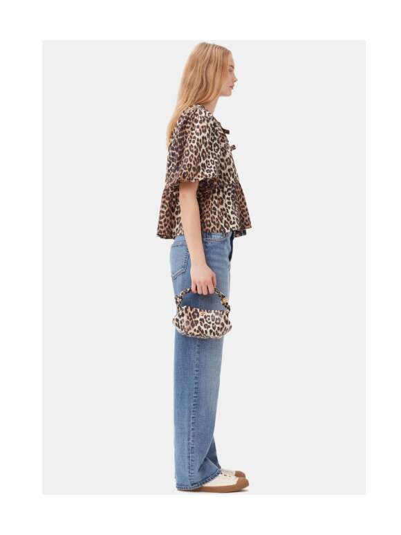 Ganni - Leopard Mini Bou Bag