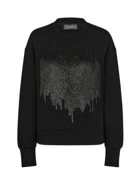 Mos Mosh - DAKOTA O-LS GLAM SWEATSHIRT SORT 