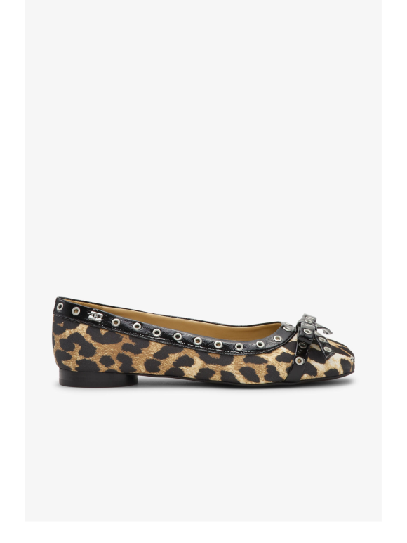 Ganni - LEOPARD PRINT BALLERINA 