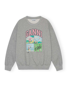 Ganni - GANNI SWEATSHIRT GRÅ