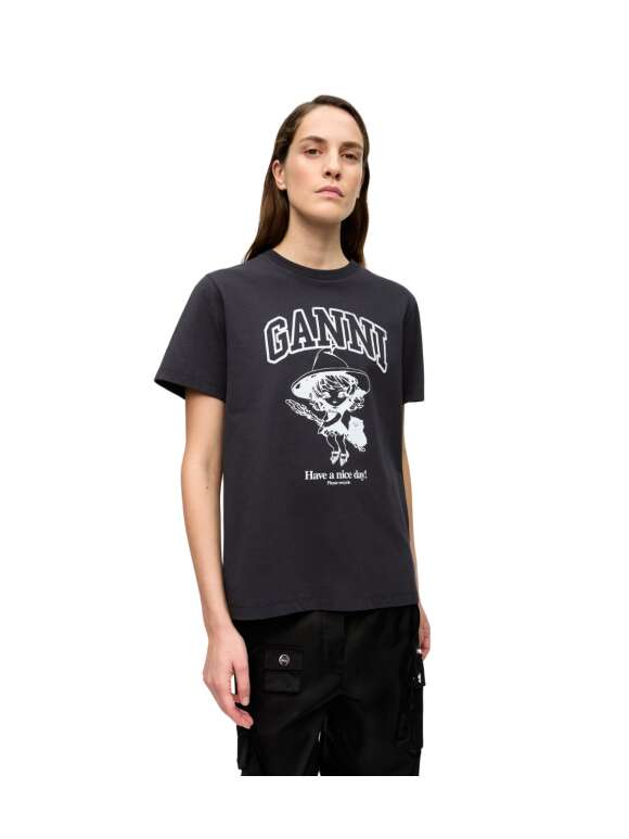 Ganni - Casual Signatur T-shirt