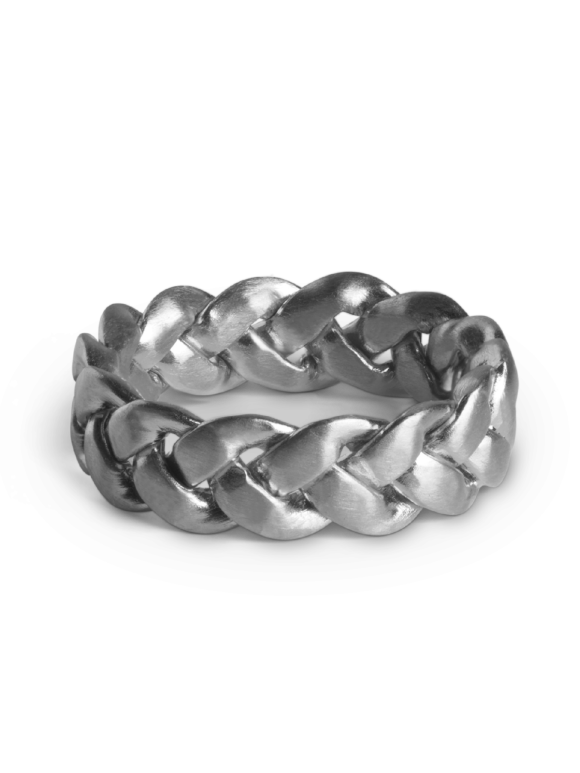 LARGE BRAIDED RING SØLV